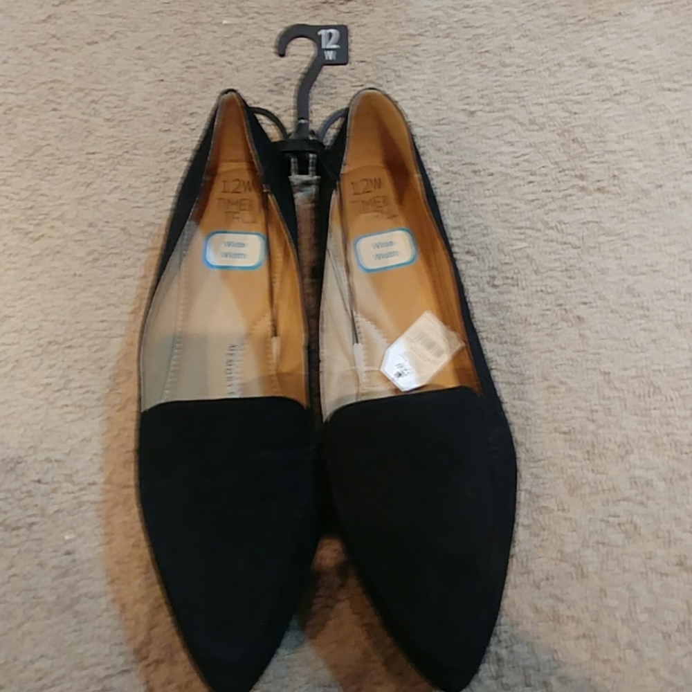 New Women's Black Pointed Flats / Skimmer